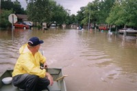 Looking back at my home/office that flooded for the second time during Tropical Storm Allison. - © 2006 - C.R. Watson, Watson Enterprises