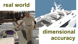 Taking Measurements - Then Lofting the Mega-Yacht - © 2006 - C.R. Watson, Watson Enterprise